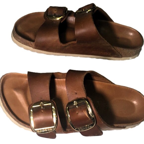 🛑 BIRKENSTOCK Big BUCKLE ➕🆒 SANDALS Arizona SHOES Slip On Leather 💸BUY NOW‼️ - Picture 7 of 16